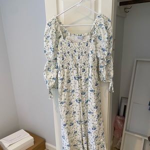 Beautiful Faithfull the Brand A-line silhouette midi length dress